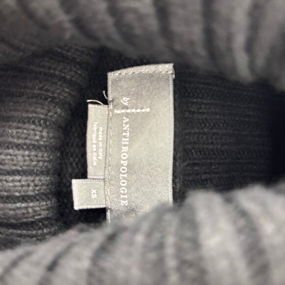 Anthropologie Blair Wool Blend Turtleneck Sweater Black XS - Picture 5 of 5